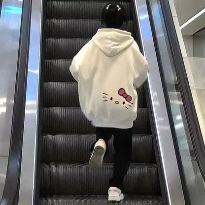 Y2K Style Women'S Hoodie Clothes with Lots of Korean Reviews Cute Sanrio Hello Kitty Print Sweatshirt Fashionable Harajuku Stree